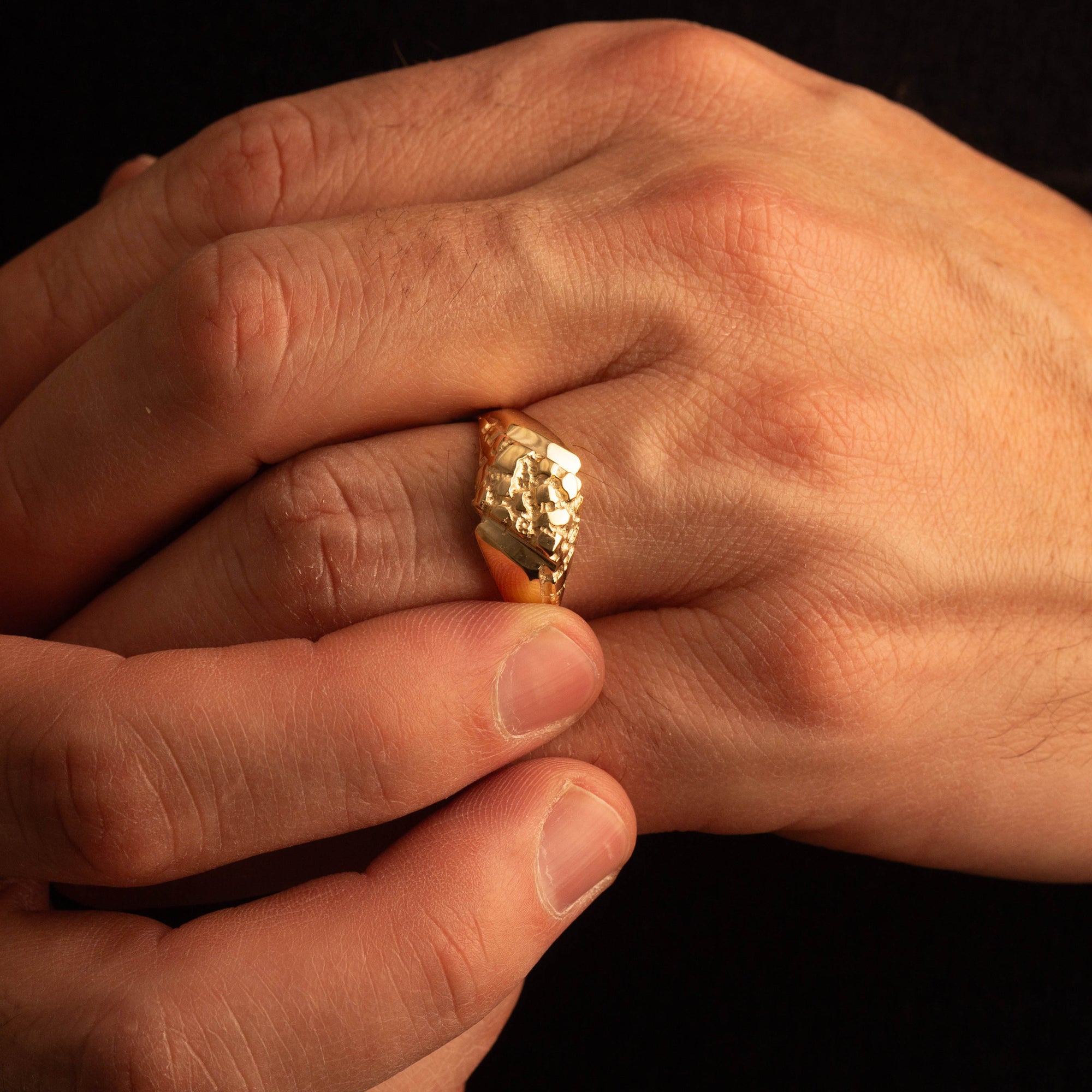 Nugget Ring in 10K and 14K Gold, view 2
