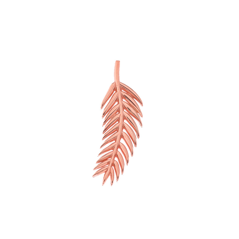 Olive Leaf Pendant Necklace in Gold, view 4