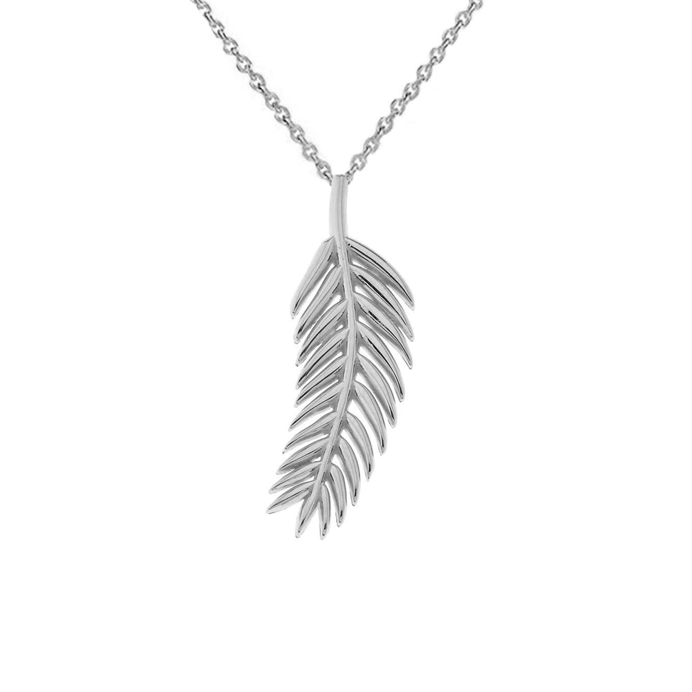 Olive Leaf Pendant Necklace in Gold, view 5