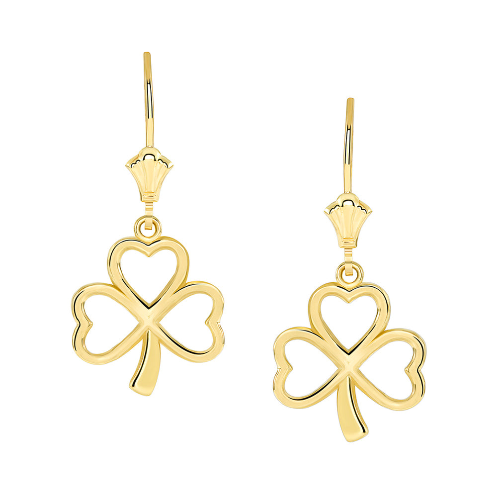 Openworks Shamrock Clover Leverback Earrings