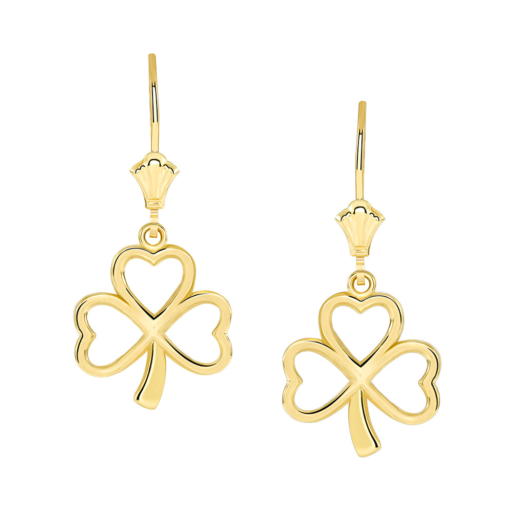 Openworks Shamrock Clover Leverback Earrings