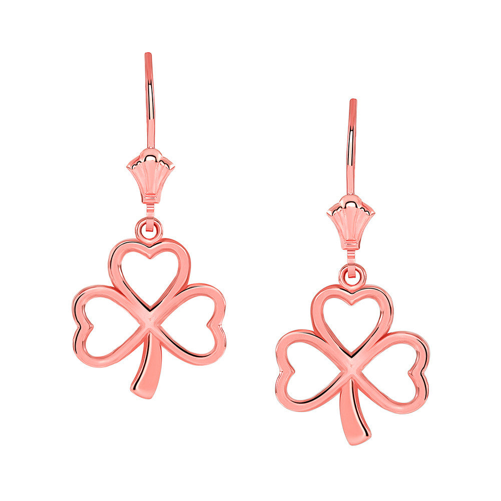 Openworks Shamrock Clover Leverback Earrings, view 3