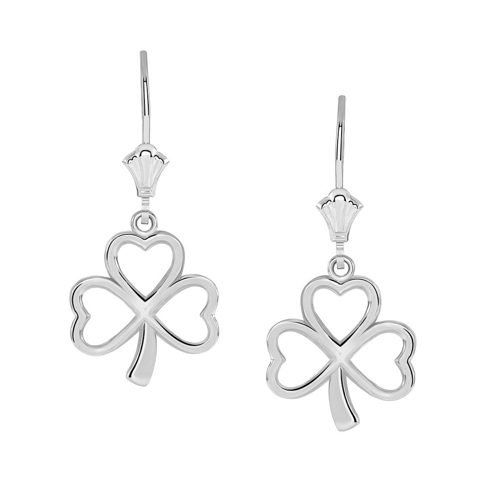 Openworks Shamrock Clover Leverback Earrings, view 4