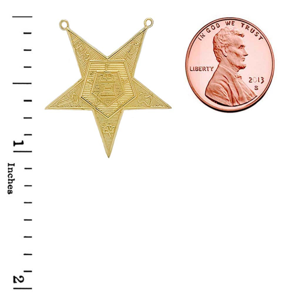 Order of the Eastern Star (OES) Masonic Necklace in Gold, view 5