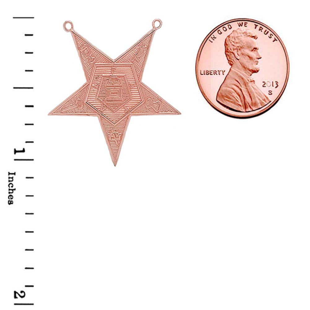 Order of the Eastern Star (OES) Masonic Necklace in Gold, view 6