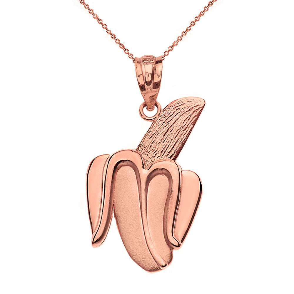 Peeled Banana Pendant Necklace in Gold, view 4