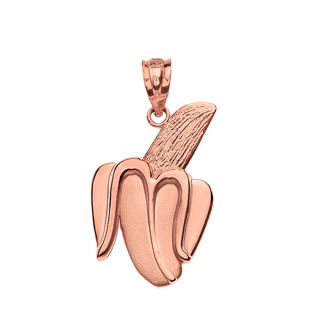 Peeled Banana Pendant Necklace in Gold, view 5