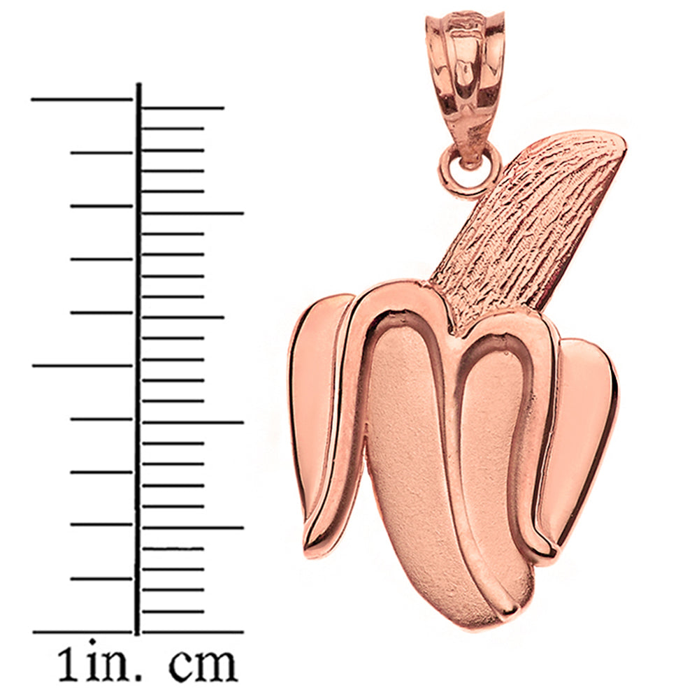 Peeled Banana Pendant Necklace in Gold, view 6