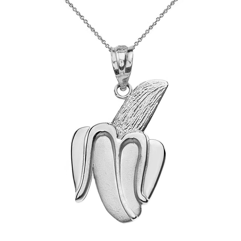 Peeled Banana Pendant Necklace in Gold, view 7