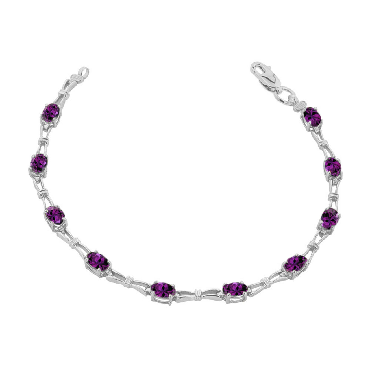 Personalized Birthstone Tennis Bracelet, view 3