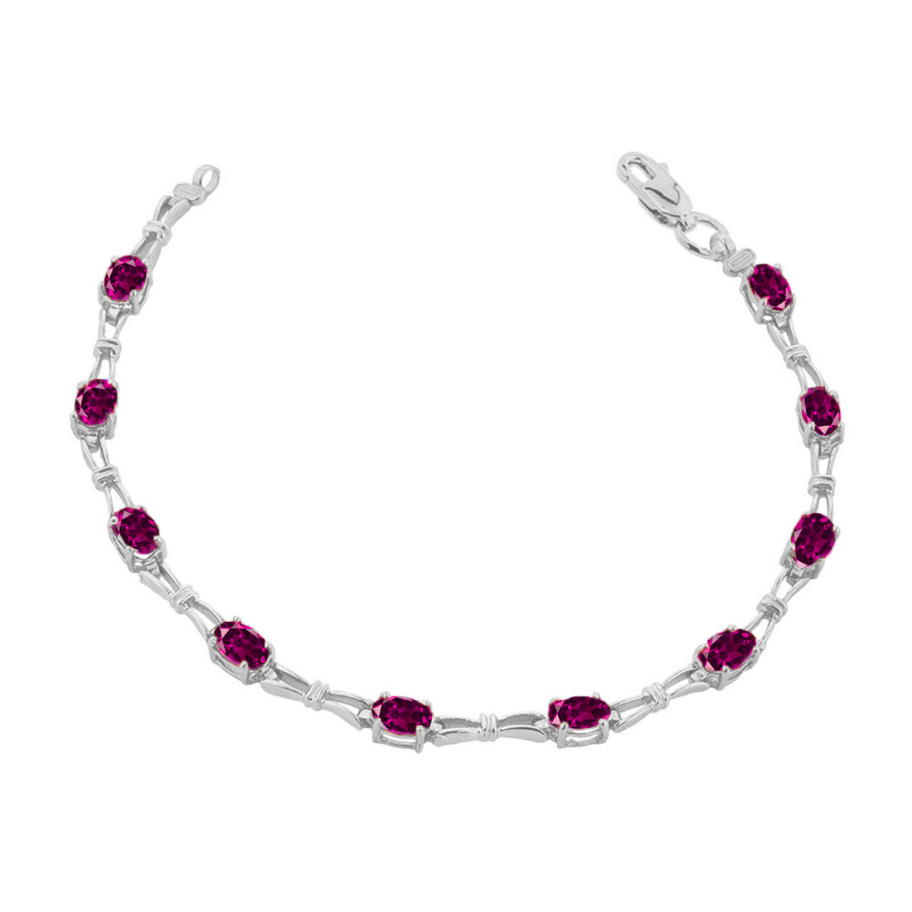 Personalized Birthstone Tennis Bracelet, view 7