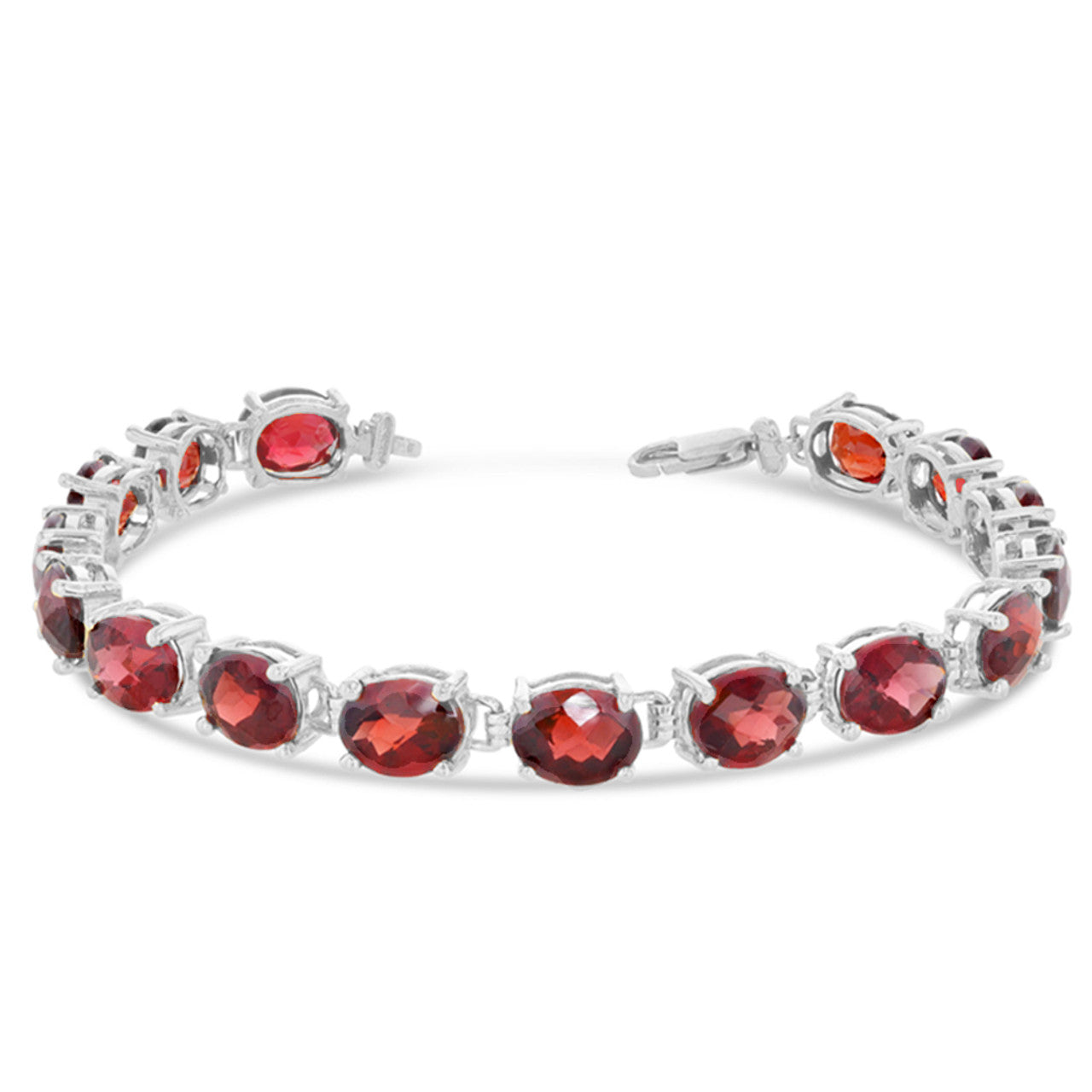 Personalized Oval Checkerboard Birthstone (8 x 6) Tennis Bracelet, view 2