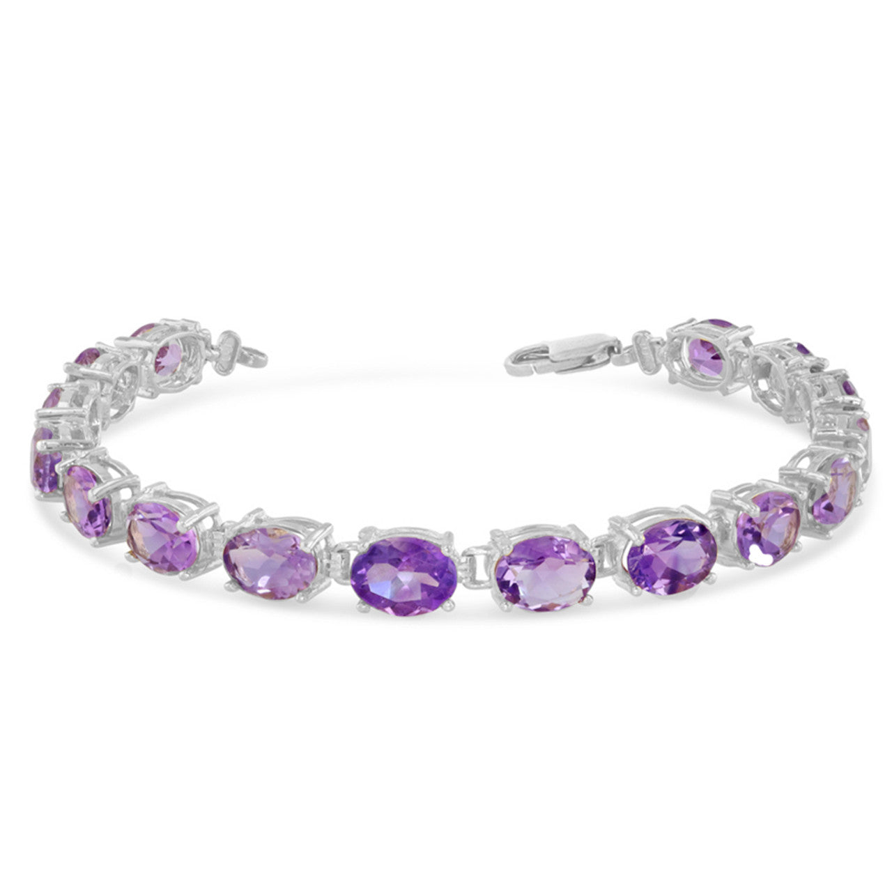 Personalized Oval Checkerboard Birthstone (8 x 6) Tennis Bracelet, view 3