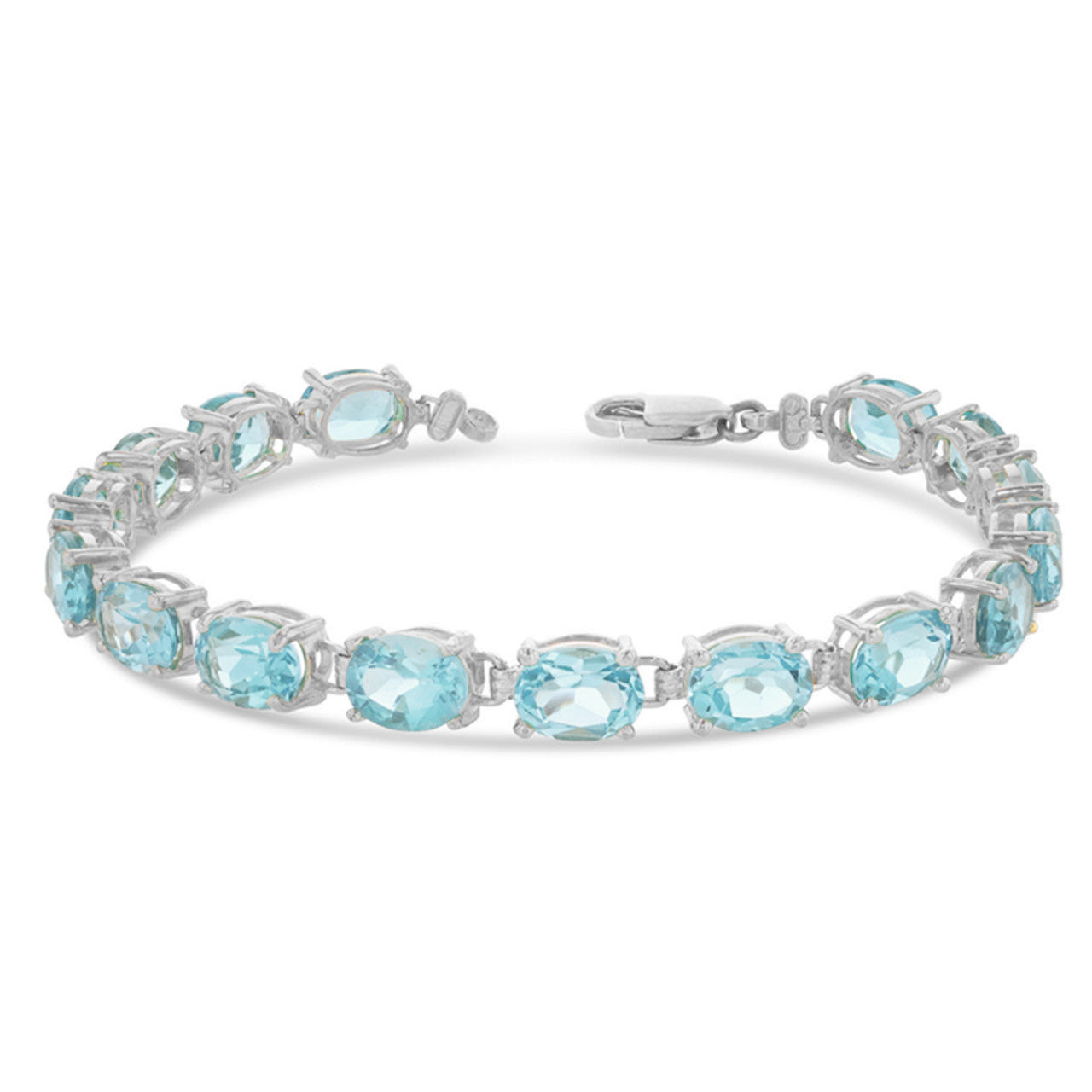 Personalized Oval Checkerboard Birthstone (8 x 6) Tennis Bracelet, view 4