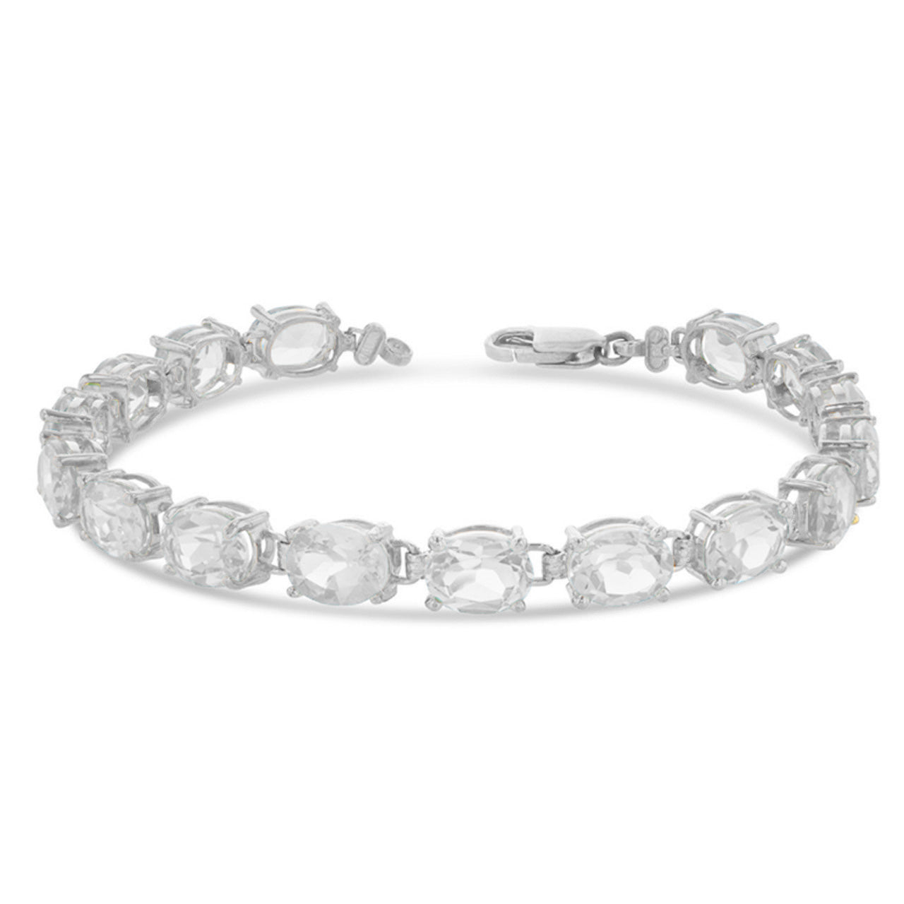 Personalized Oval Checkerboard Birthstone (8 x 6) Tennis Bracelet, view 5