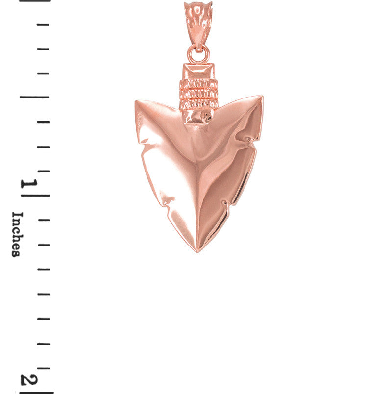 Polished Gold Arrowhead Pendant Necklace, view 6