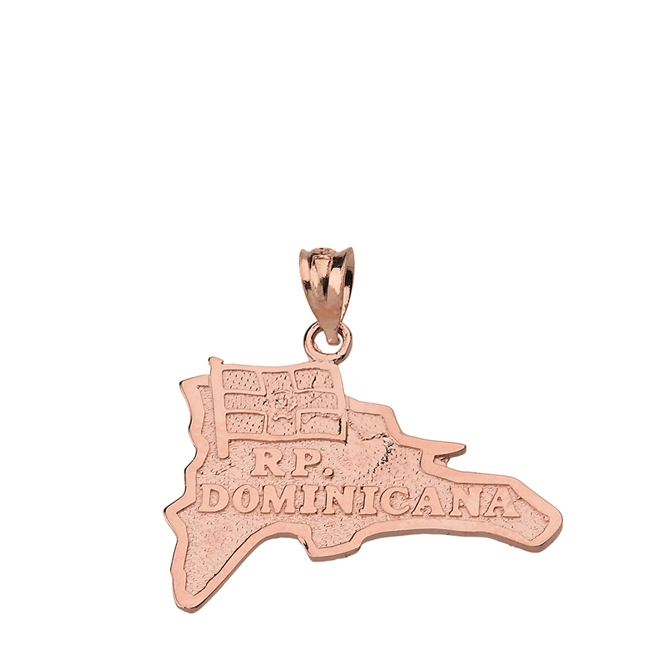 R.P Dominicana Map Pendant Necklace in Solid Gold, view 5