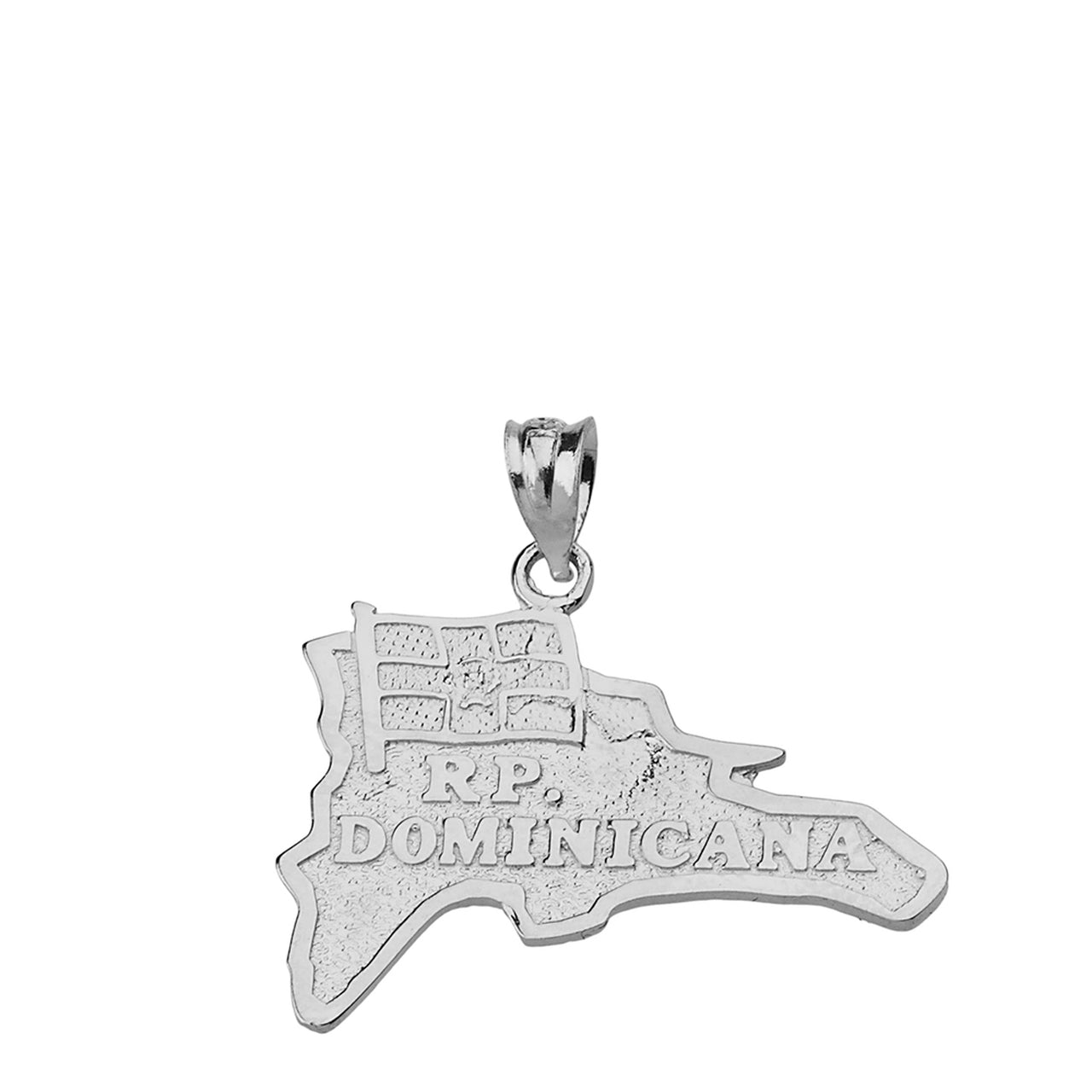R.P Dominicana Map Pendant Necklace in Solid Gold, view 7