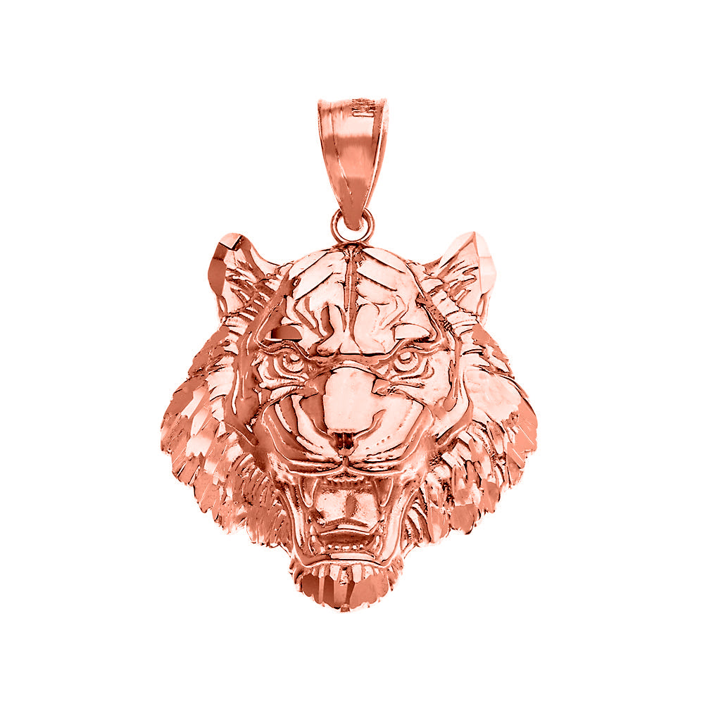 Roaring Tiger Pendant Necklace in Gold (Large) 1.61, view 5