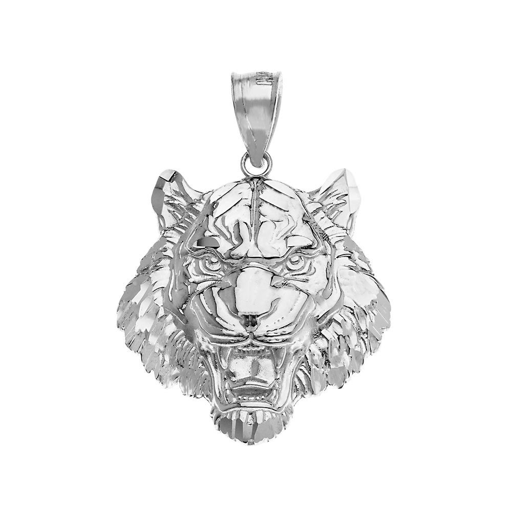 Roaring Tiger Pendant Necklace in Gold (Large) 1.61, view 8