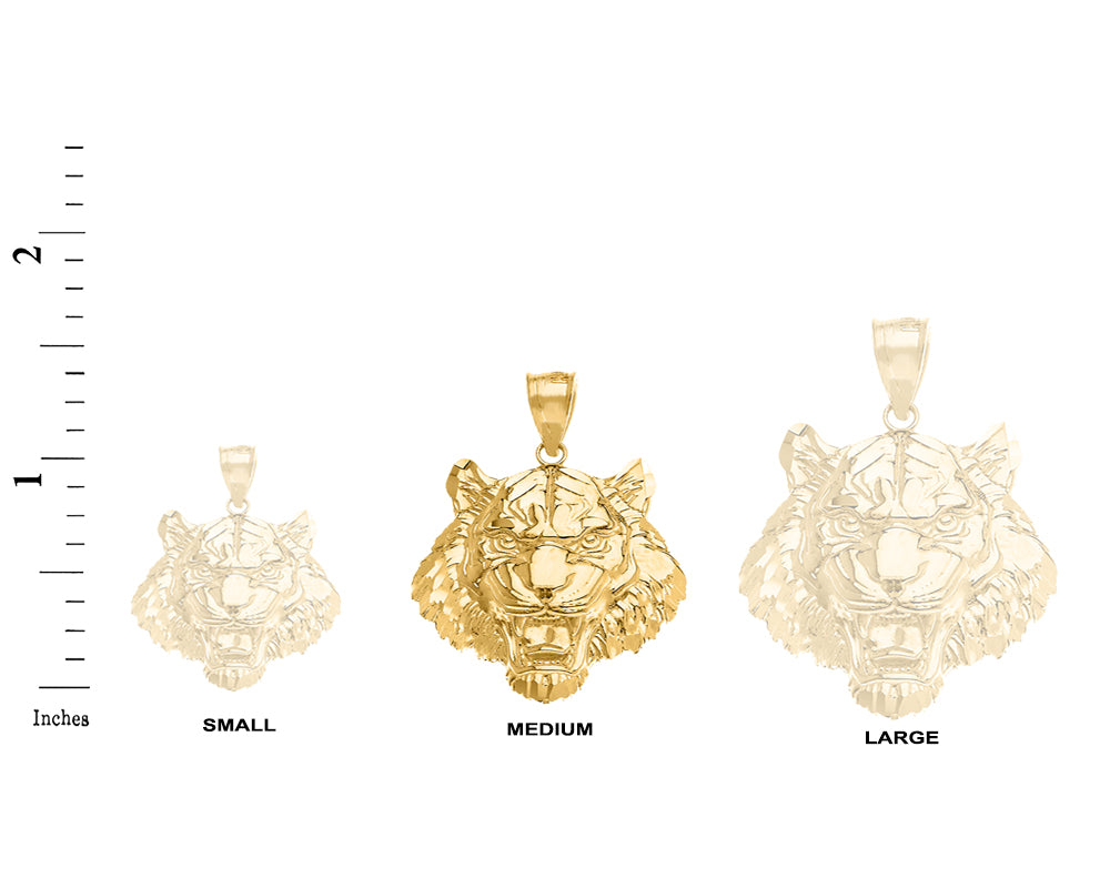 Roaring Tiger Pendant Necklace in Gold (Medium) 1.31, view 3