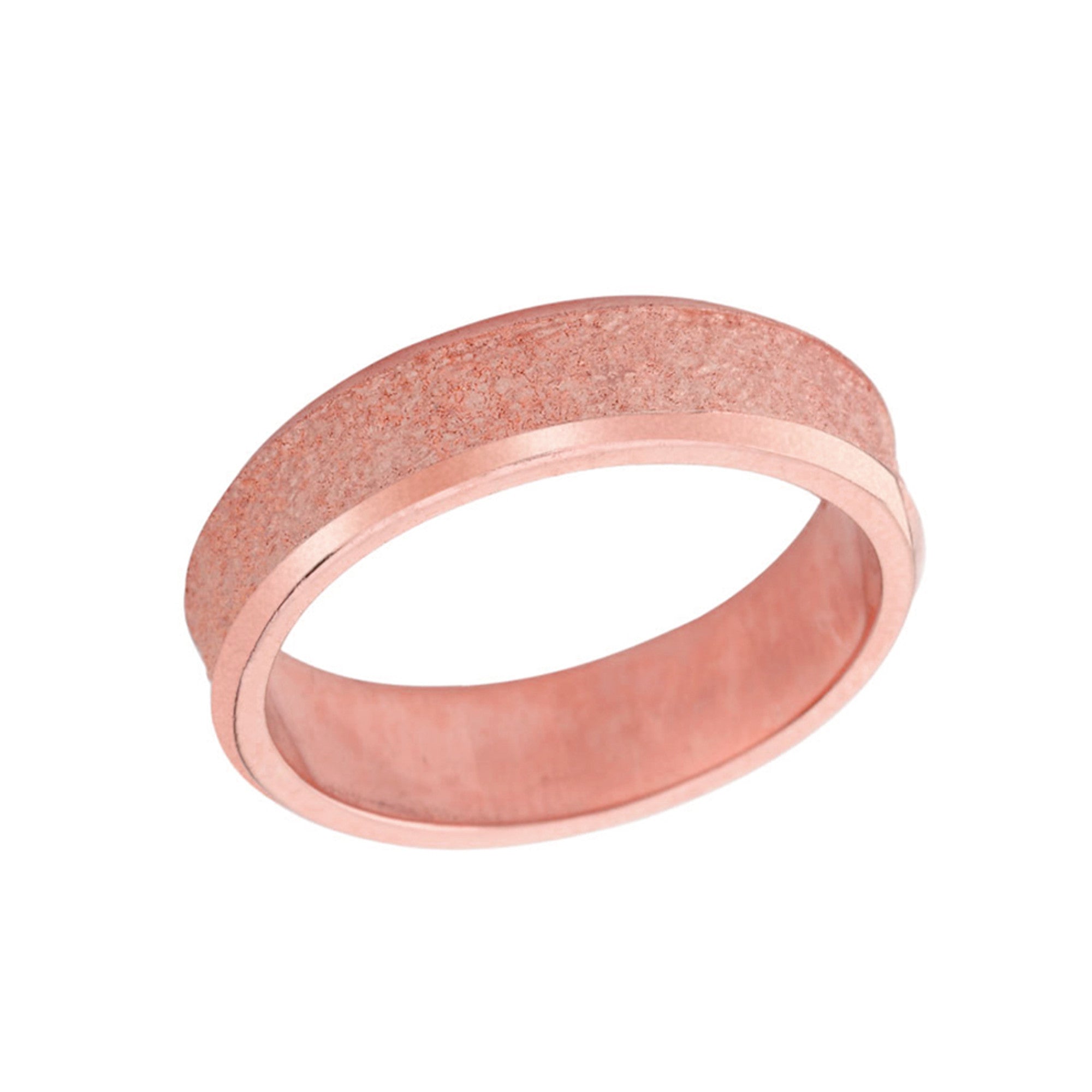 Rock Satin (6 MM) Wedding Band in Solid Gold, view 3
