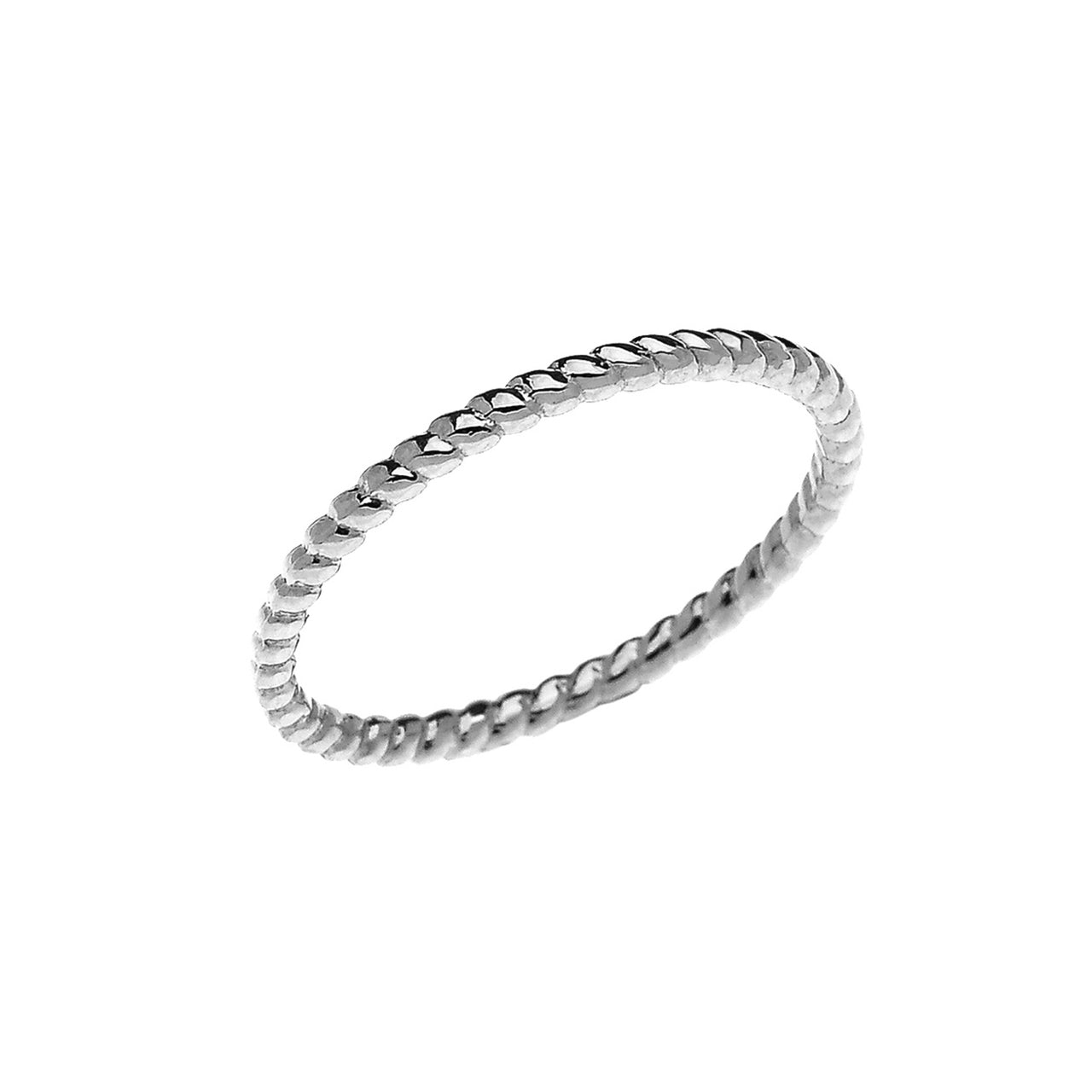 Rope Midi Design Ring in Gold, view 2