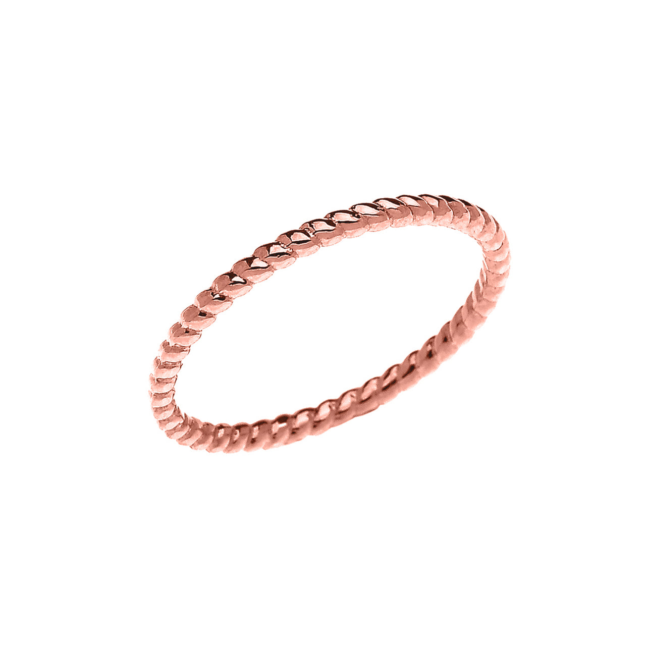 Rope Midi Design Ring in Gold, view 3