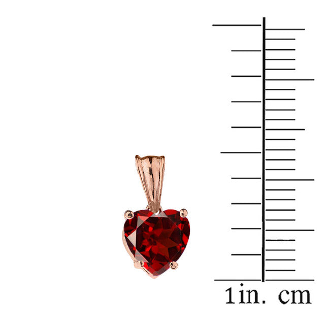 Rose Gold Heart Personalized Birthstone Pendant Necklace, view 2