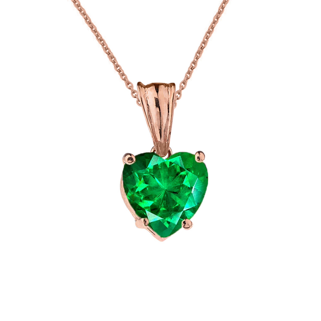 Rose Gold Heart Personalized Birthstone Pendant Necklace, view 8