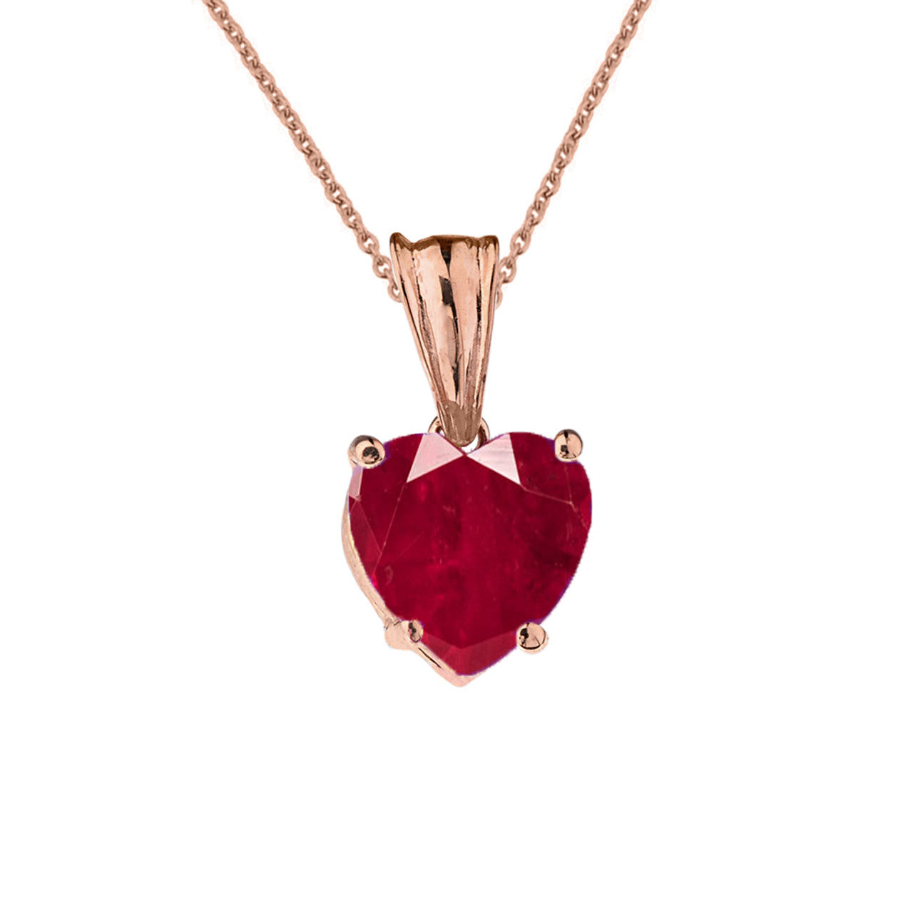 Rose Gold Heart Personalized Birthstone Pendant Necklace, view 10