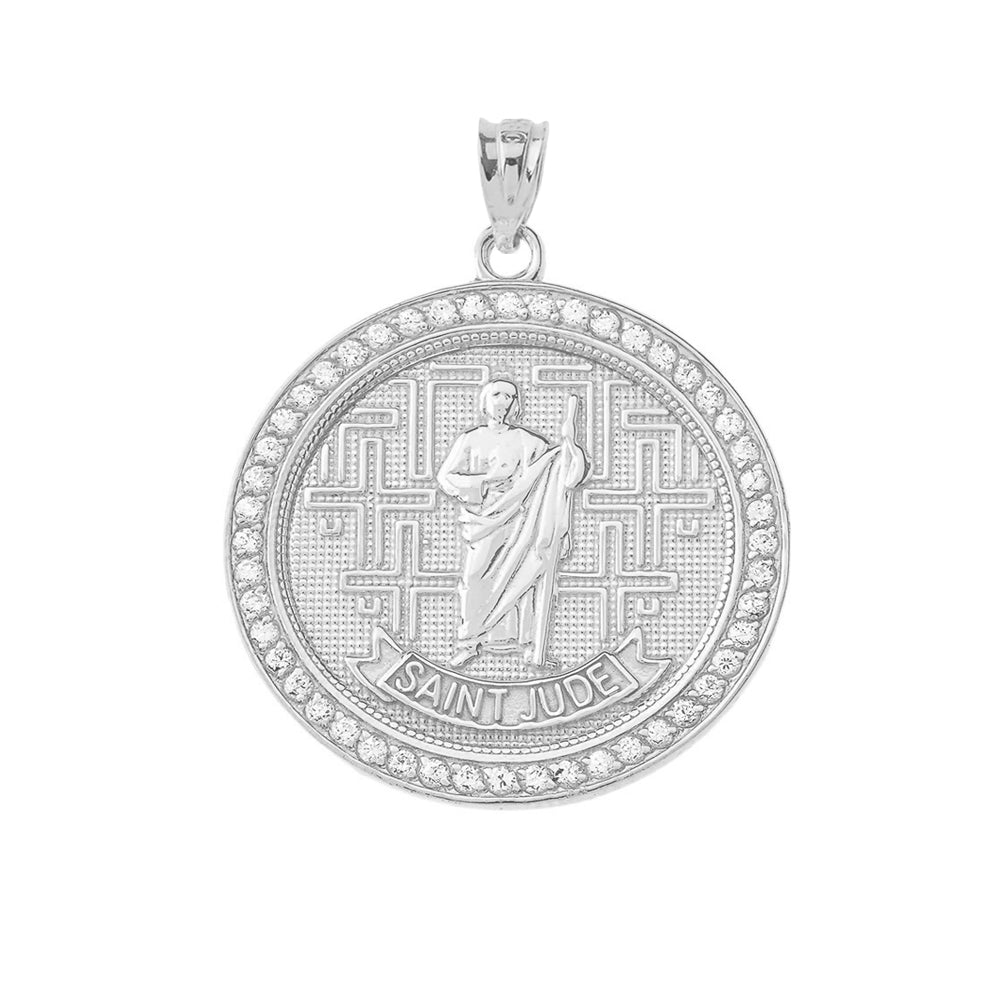 Saint Jude Medallion Pendant Necklace, view 2
