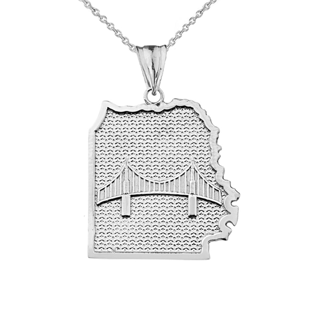 San Francisco Golden Gate Bridge Pendant Necklace in Sterling Silver