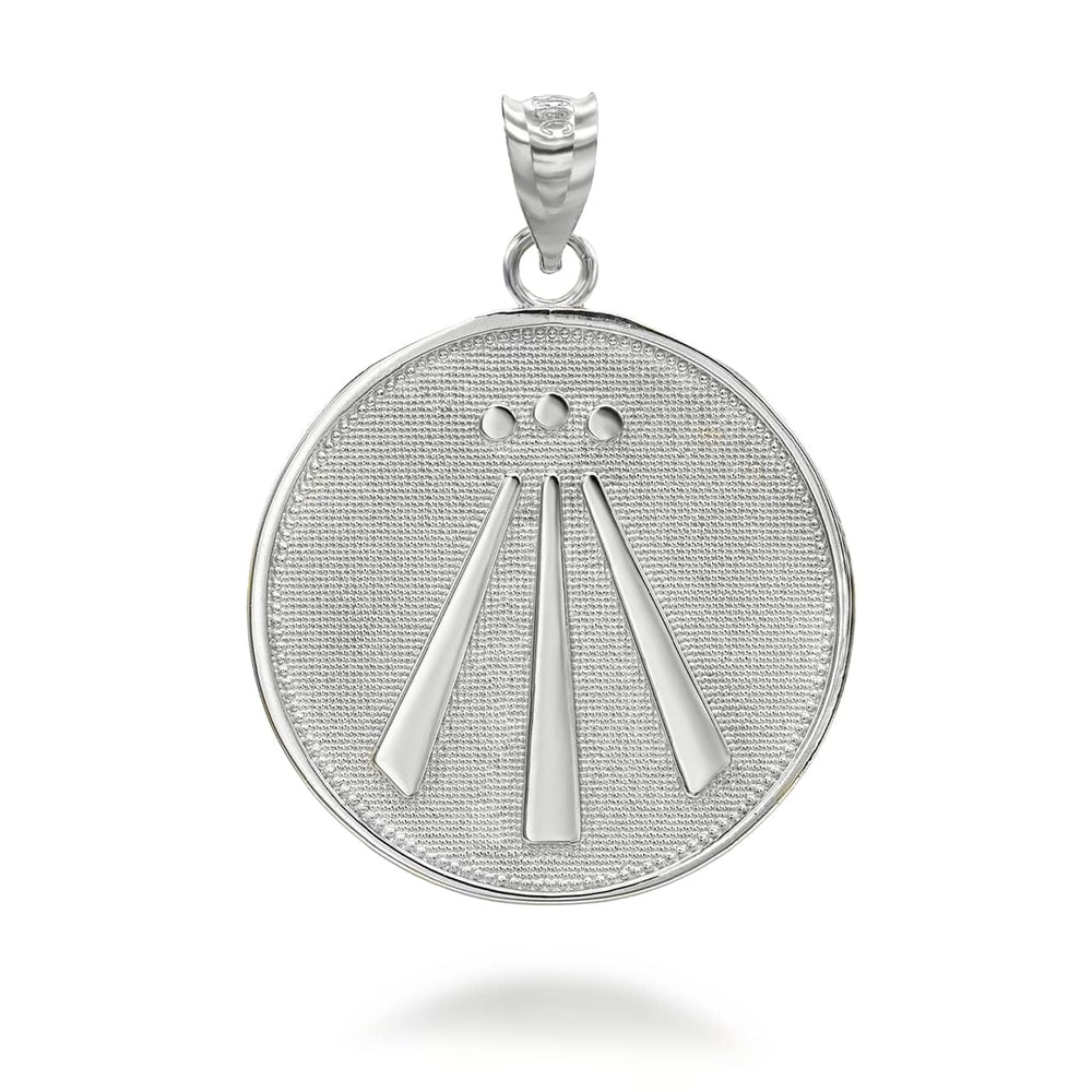 Silver Awen Celtic Symbol Pendant Necklace