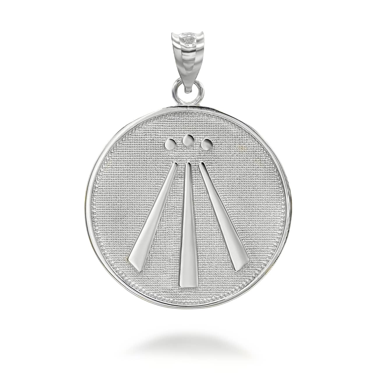 Silver Awen Celtic Symbol Pendant Necklace