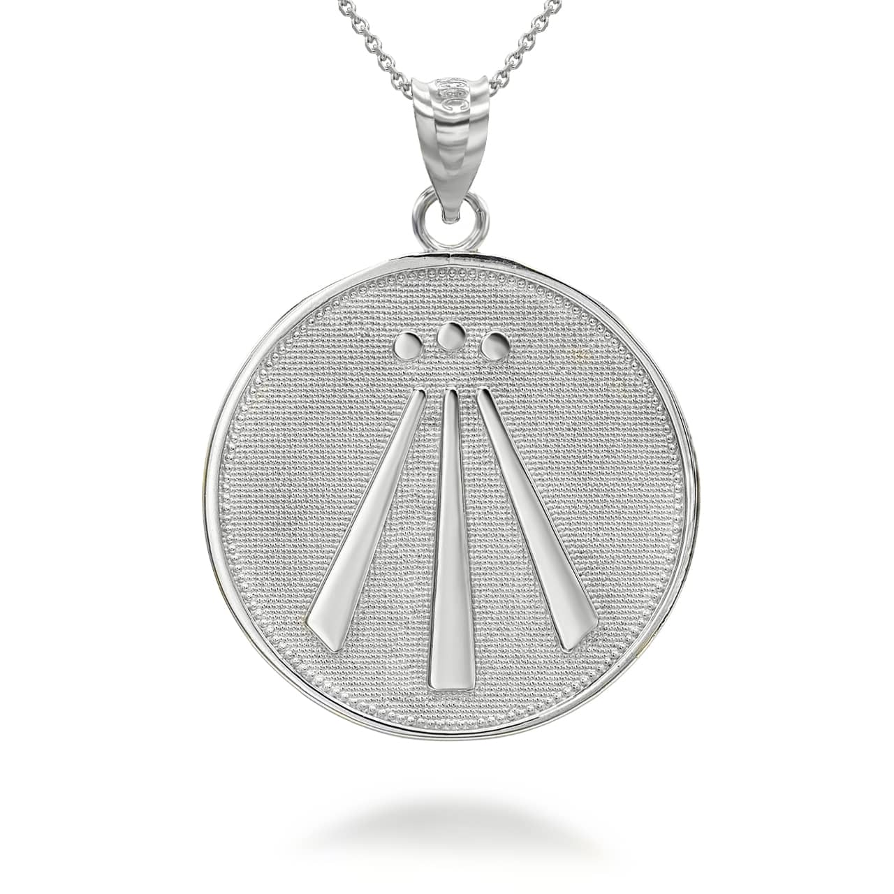 Silver Awen Celtic Symbol Pendant Necklace, view 3