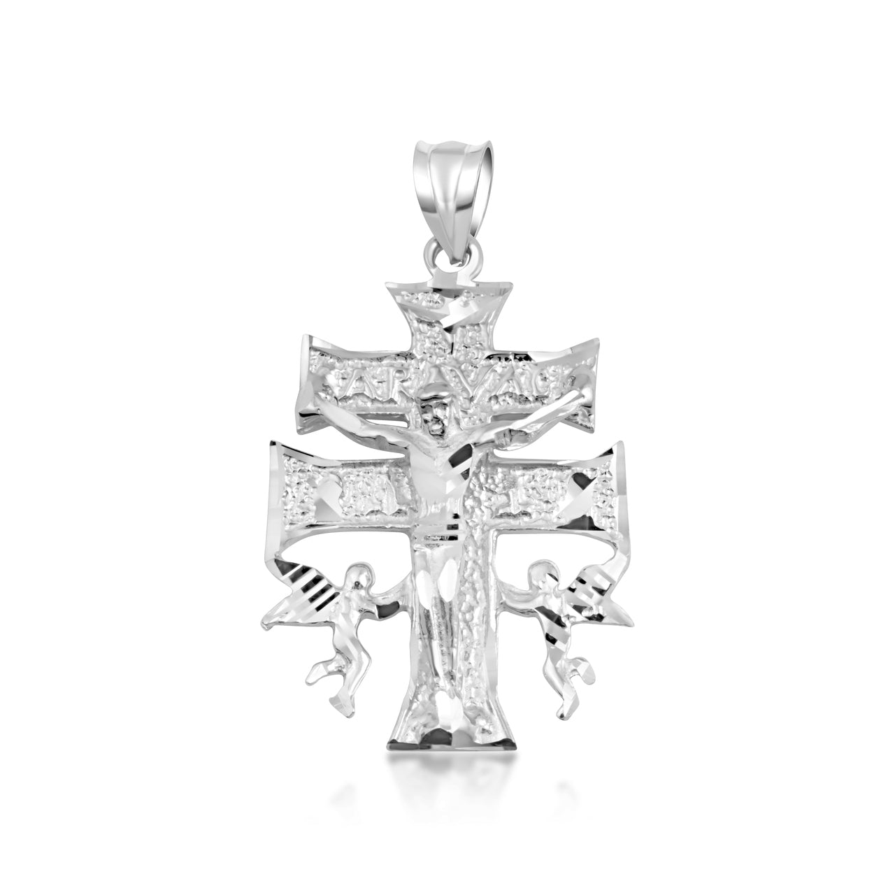 Silver Caravaca Crucifix Jesus Pendant