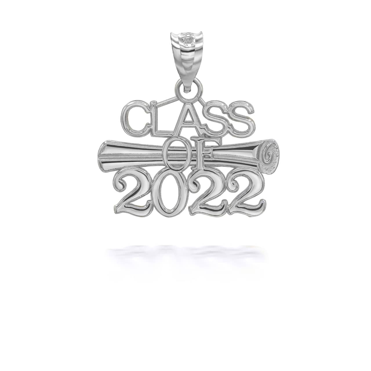 Silver Class Of 2022 Graduation Pendant Necklace