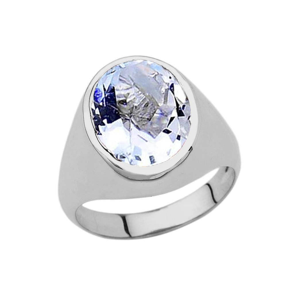 Silver Custom 10ct Birthstone Ring, view 3