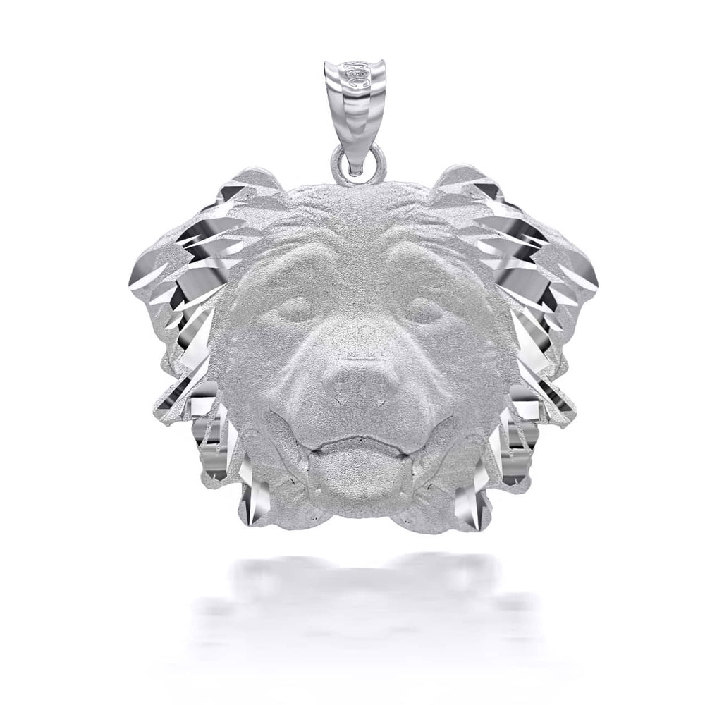 Silver Dog Australian Shepherd Pendant Necklace