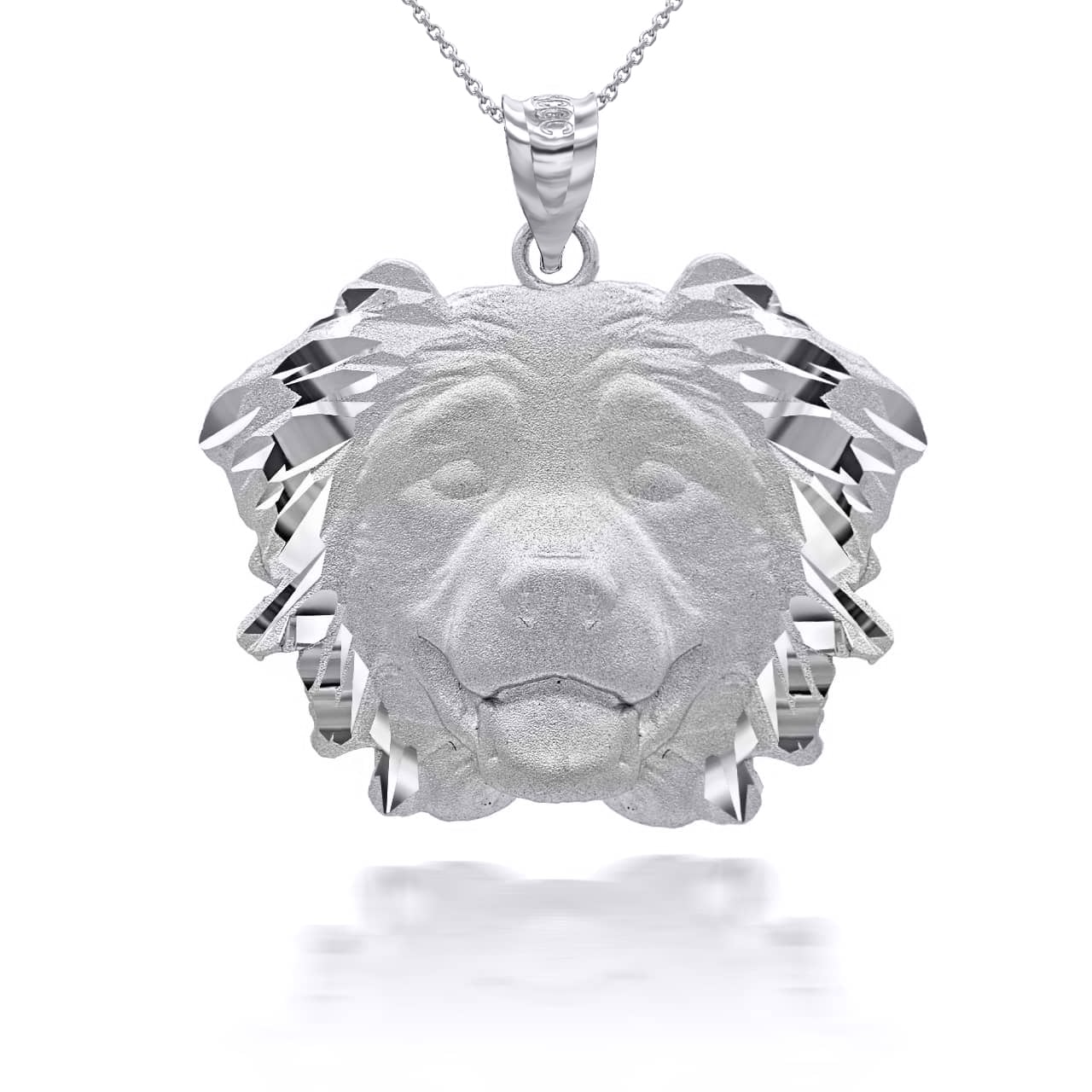 Silver Dog Australian Shepherd Pendant Necklace, view 4