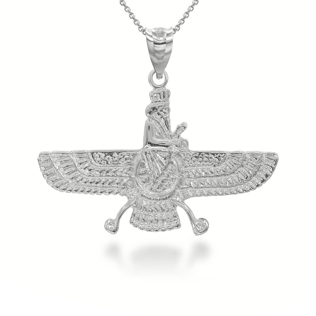 Silver Faravahar Ahura Mazda Pendant/Necklace, view 3