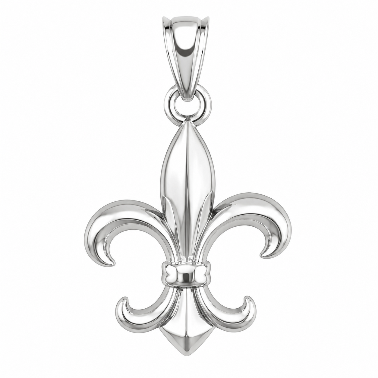 Silver Fleur-de-Lis Charm Pendant