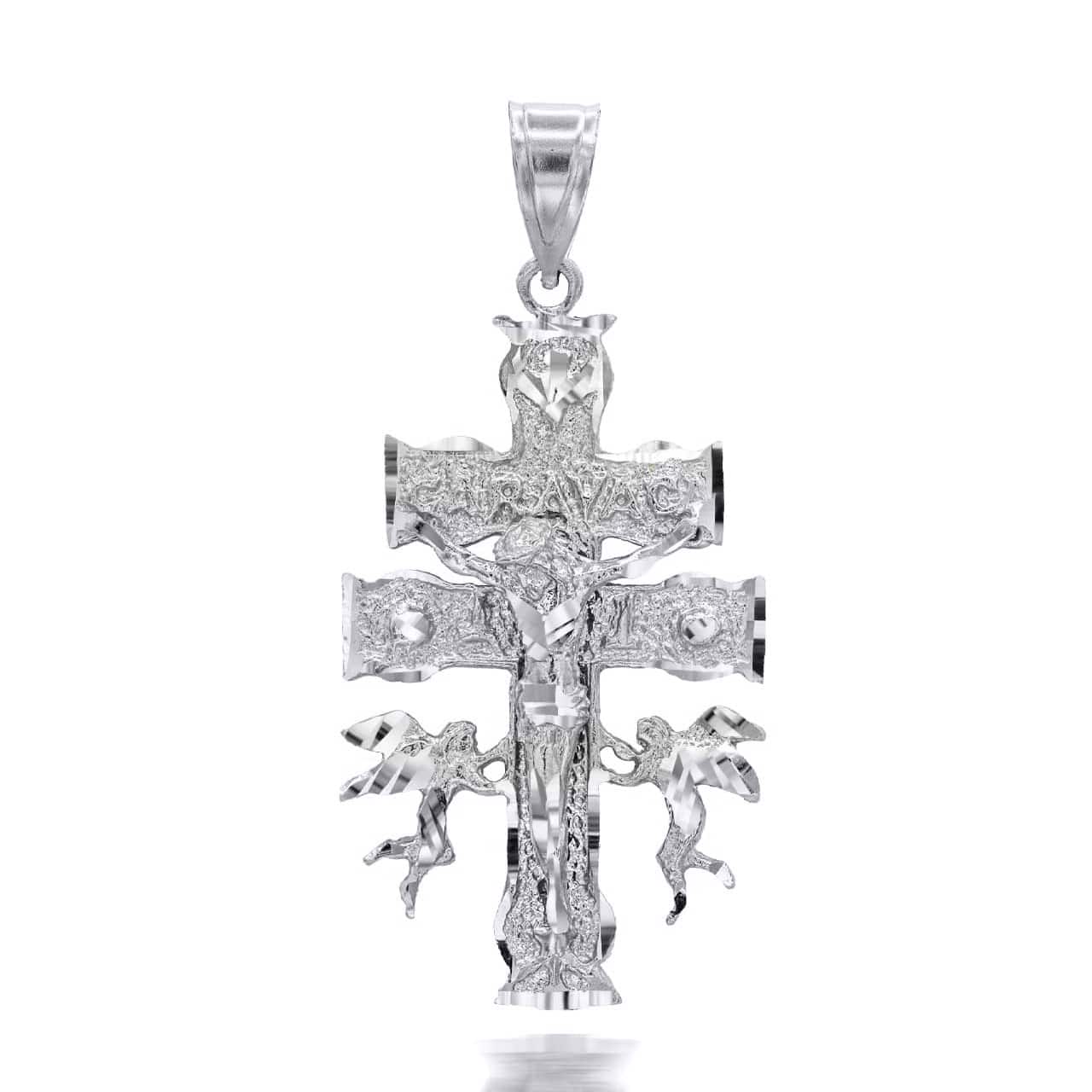 Silver Large Caravaca Cross Crucifix Pendant