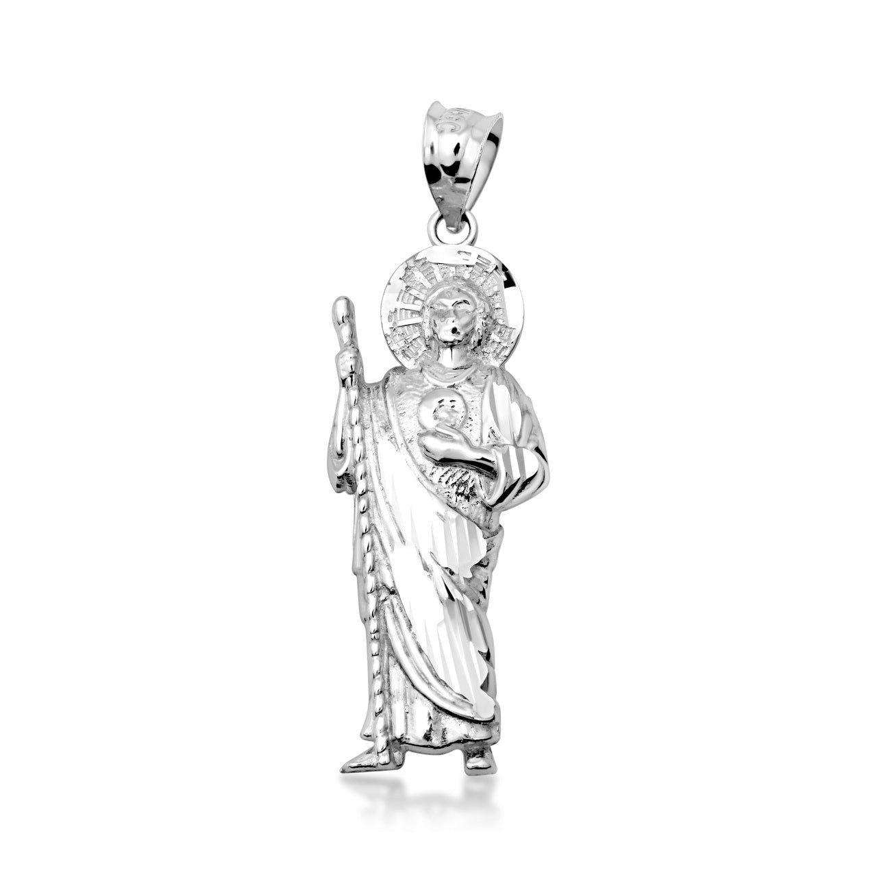Silver San Judas Pendant Necklace