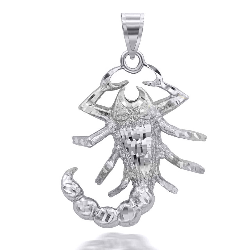 Silver Scorpion Symbol of Power Pendant Necklace
