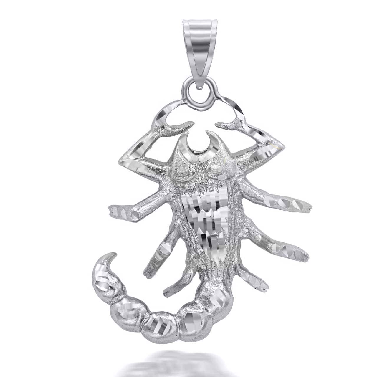 Silver Scorpion Symbol of Power Pendant Necklace