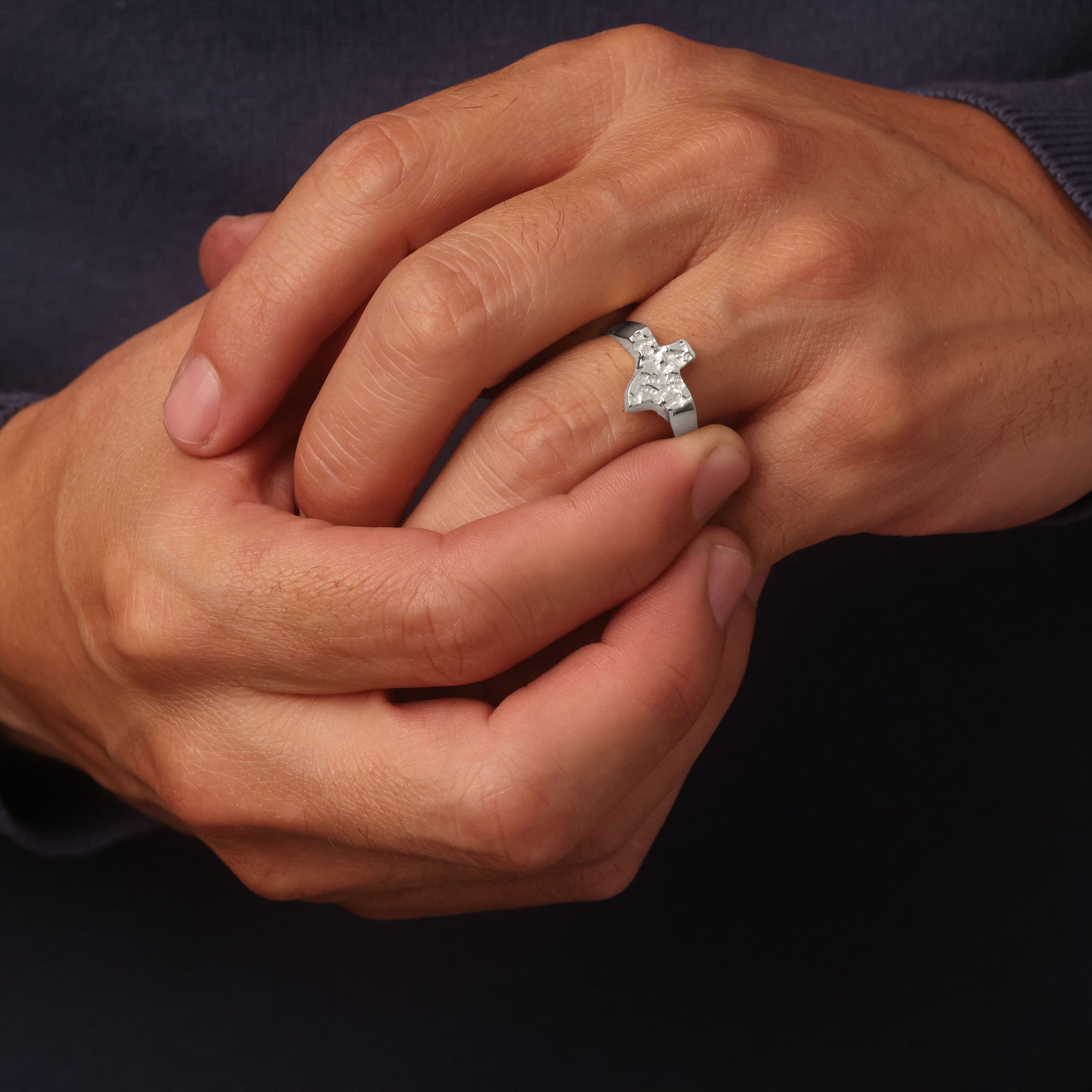 Silver Texas Nugget Ring, view 3