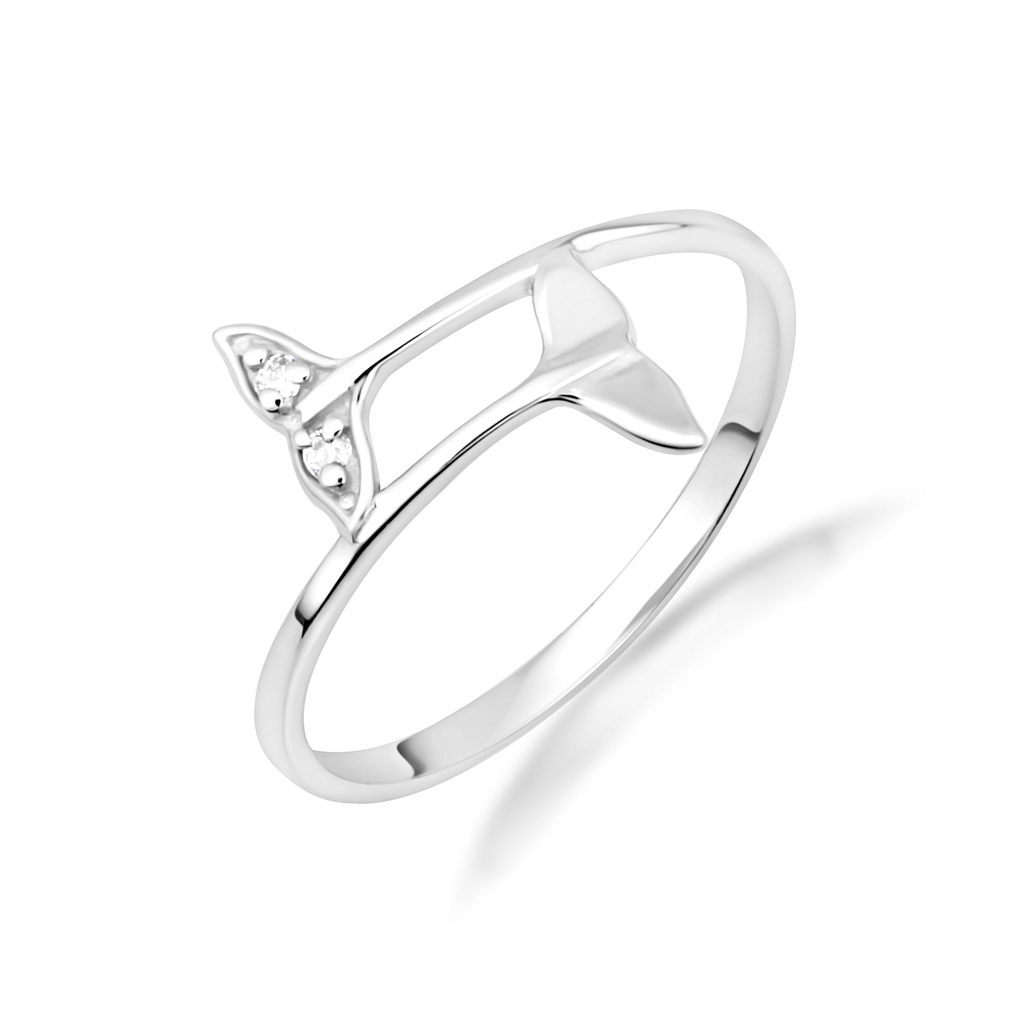 Silver Whale Tail Wrap Ring
