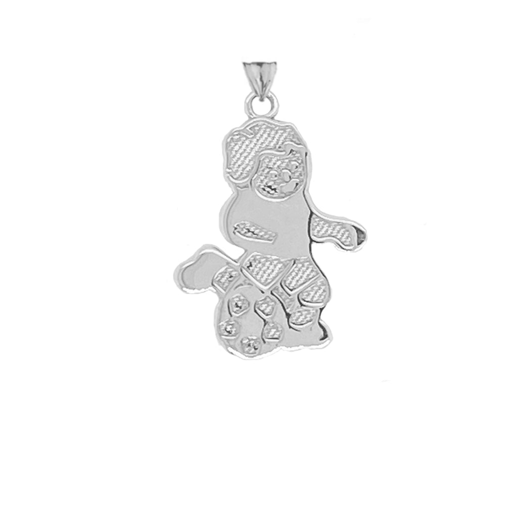 Soccer Boy Sports Charm Pendant Necklace in Sterling Silver, view 2